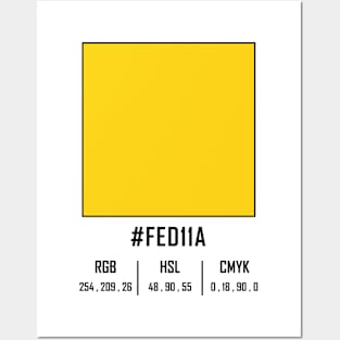 #fed11a yellow Posters and Art